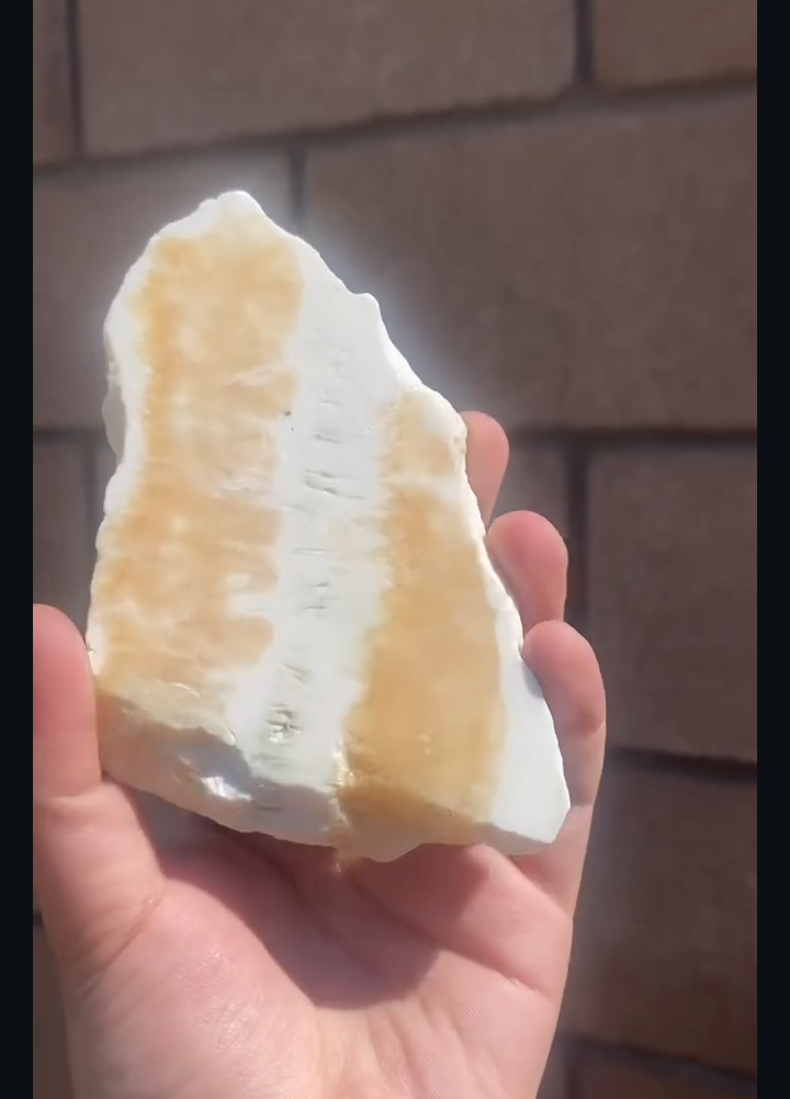 Orange "Creamsicle" Calcite Slab #1
